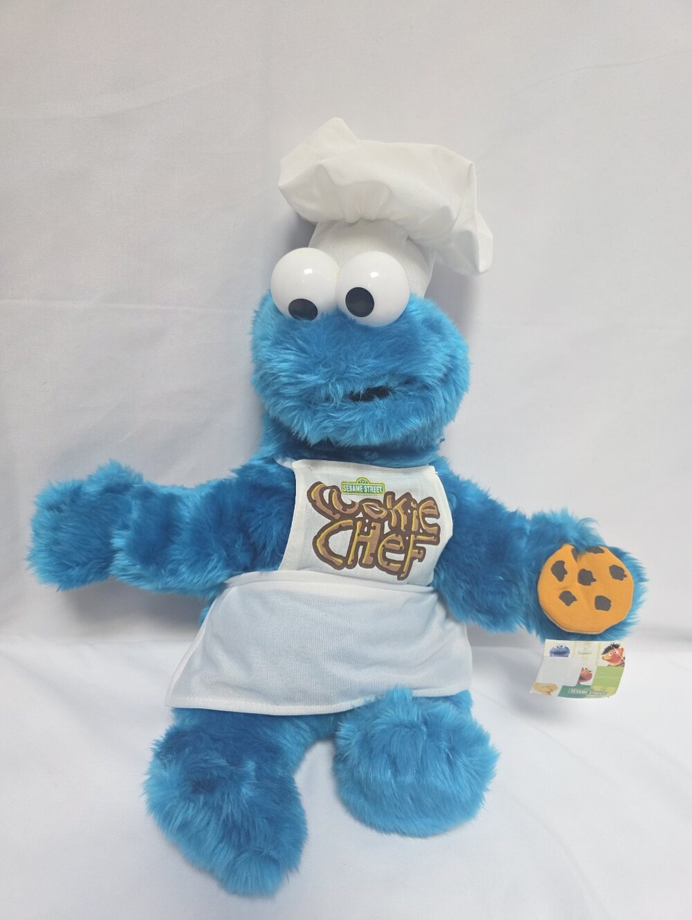 Vintage 2004 Nanco Cookie Monster Chef 18" Plush NWT Sesame Street
